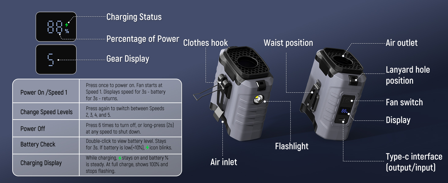 clip on fan for shirt