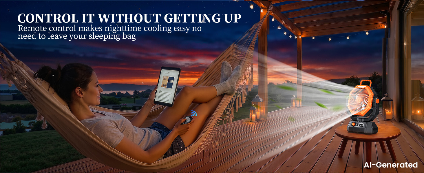 stay cool with this portable fan for tent at night without leaving your sleeping bag