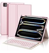 BORIYUAN Keyboard Case for New iPad Pro 13 Inch (M4) 2024, 7 Colors Backlit Detachable Keyboard S...
