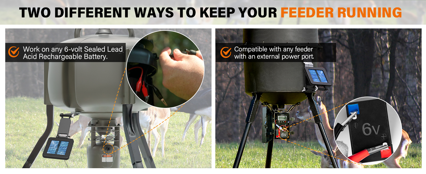  6V solar panel charger for deer feeder game feeder solar panel for hunting outdoor efficient