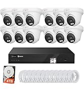 [Active Deterrent] - Anpviz 16 Channel 4K PoE Security Camera System with Two Way Audio, AI Human...