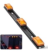 Nilight 9 LED Marker Tail Trailer Light Bar 14.2Inch 1PC Amber Clearance Identification Running M...
