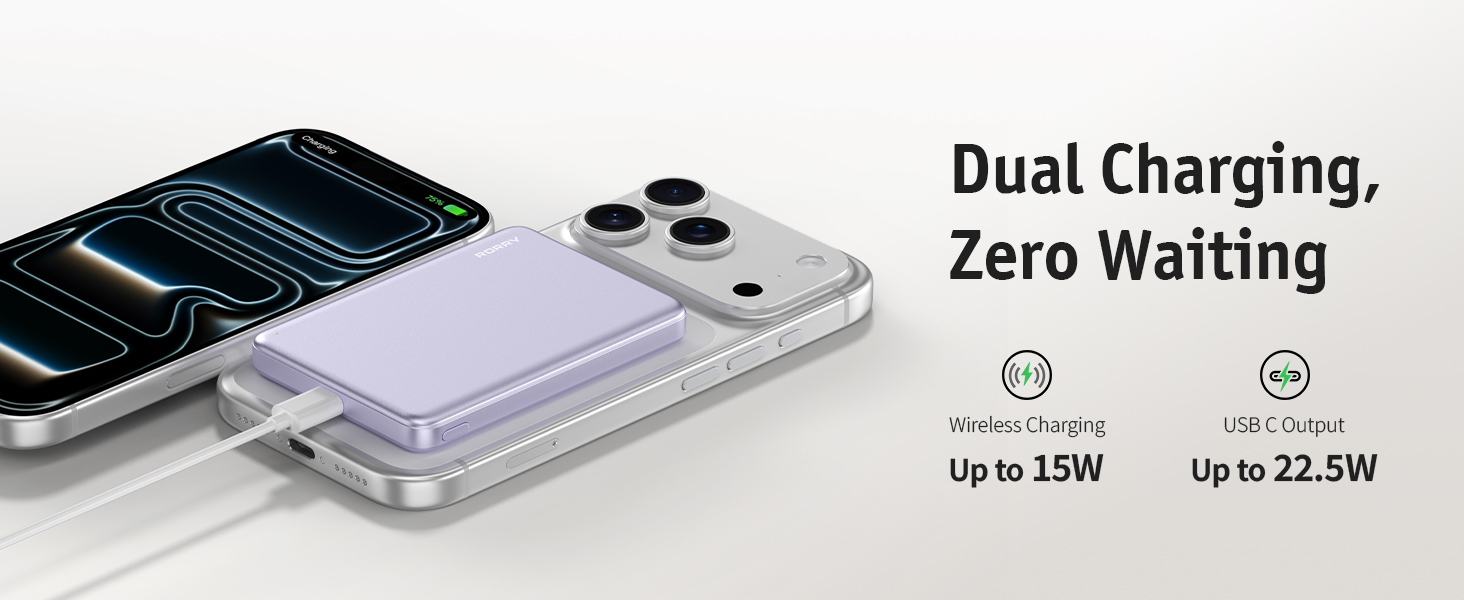 22.5W Fast Charging Wireless Portable Charger,