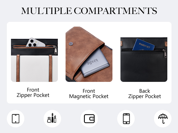Multi Pocket Crossbody Purses