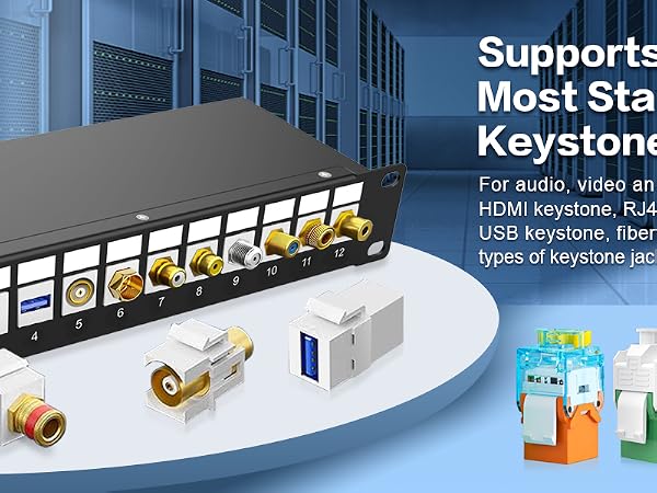 12port blank keystone patch panel