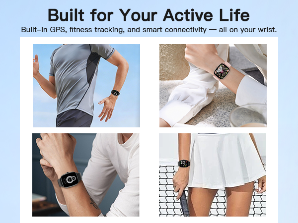 Smartwatch with built-in GPS, fitness tracking, smart connectivity. For active life.
