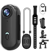 Vauvinmaic 4K Mini Body Camera 64GB, Thumb Size WiFi POV Cam, Waterproof Wearable Hand Free Porta...