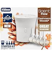 Glade Scent Flow PlugIns Air Freshener, Cashmere Woods, 1 Device + 4 Refills, 2.61 fl oz