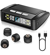 Avutrel RV&amp;Trailer Tire Pressure Monitoring System (TPMS) - Voice Alerts, Solar/USB Charging with...