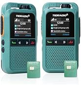 TIDRADIO TD-G100 Nationwide Rapid Walkie Talkies with SIM Cards, 4G POC Unlimited Range 6000 Mile...