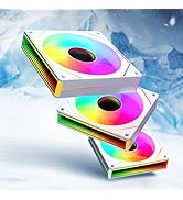 GSCOLER Prism 7PRO 120mm ARGB Case Fan 3-Pack White, Infinity Mirror Reverse PC Cooling Fan, PWM ...