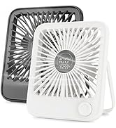 Ouddy Mode 2 Pcs Desk Fan, 3000mAh Quiet Portable Rechargeable Travel Fan with 100 Wind Speeds Di...