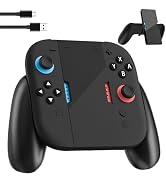 PAWDIARY Black Switch 2 Charging Grip Stand, Compatible with Nintendo Switch 2 for joycon Left/Ri...
