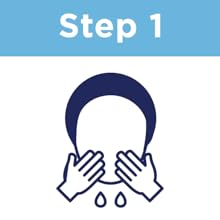 Step 1: Wet area to be cleansed