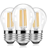 Akynite E26 Light Bulb G45 LED Edison Filament Globe Bulbs 120V 6W (60 Watt Equivalent), 2700K Wa...