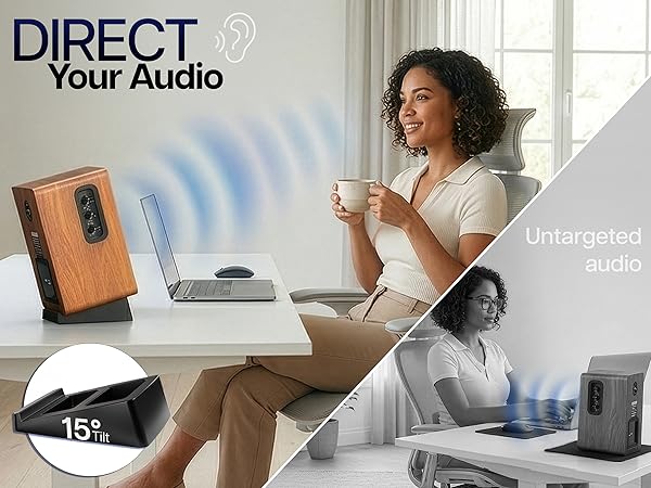 desktop speaker stands wedge angled audio riser anti vibration pad bookshelf speaker base tilt
