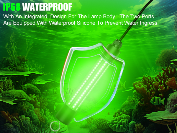 underwater green fishing light
