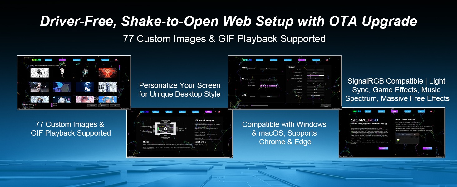 Driver-Free, Shake-to-Open Web