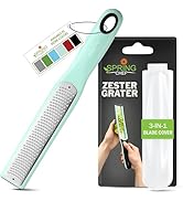 Spring Chef Premium Lemon Zester Grater with Handle - Fruit, Garlic, Lime, Orange, Nutmeg, Garlic...