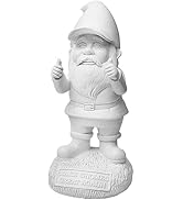 Gnometastic Gnude Gnomes - Unpainted Make Gnomes Great Again Garden Gnome, 9.5 inches/DIY Paint Y...