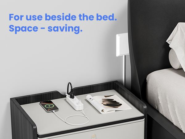 For use beside the bed Space - saving