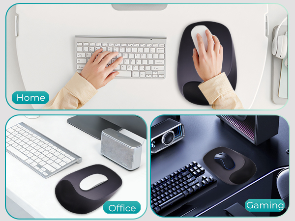 Mouse Pad with Wrist Rest Support