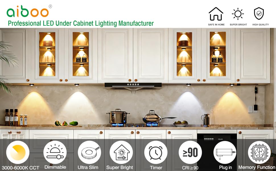 AIBOO Under Cabinet Lighting