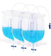 BeHerk 750 mL Catheter Leg Bag for Men and Women 3 Pack Urinary Drainage Bag with Anti-Reflux Val...