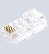 VCELINK RJ45 Cat5e Cat5 Pass Through Connectors, Cat5e RJ45 Ends, RJ45 Modular Plugs for Solid or...