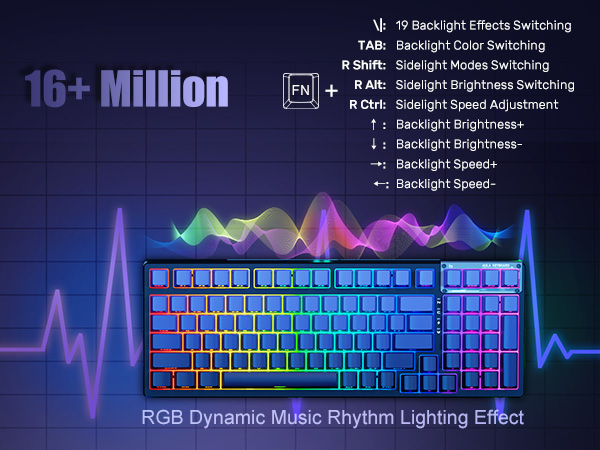 rgb backlit led gaming keyboard light up mechanical keyboard wireless mechanical keyboard