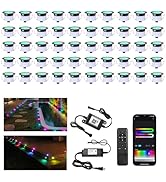 Recessed Step Lights, RGBW+IC Led Lights Outdoor Waterproof IP67, 1.22