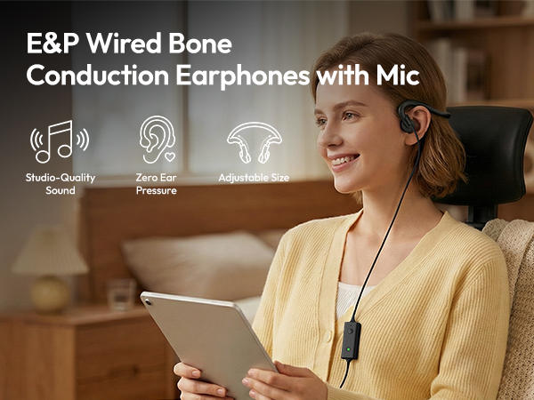 Wired Bone Conduction Headphones