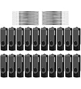 AreTop 16GB 20 Pack USB Flash Drive, Bulk USB 2.0 Thumb Drive Swivel Memory Stick Jump Drives Pen...