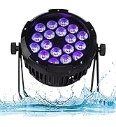 SHEHDS Par IP65 Waterproof Outdoor LED 18x18W RGBWA+UV Colors Uplights Wash/Strobe Stage DMX512 S...