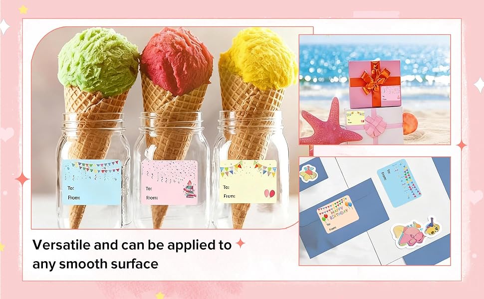 Happy Birthday Gift Tags Name Tags Stickers