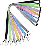 YOUOWO Lanyard 7 PACK lanyards for keys ID badge holder Safety breakaway lanyard for card id hold...