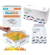 KN FLAX Paper Ramen Cooker Boiling Portable Camping pot for One (12 pack with 12 side dishes) &amp; S...