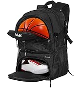 WOLT | Basketball Backpack Large Sports Bag with Separate Ball holder &amp; Shoes compartment, Best f...