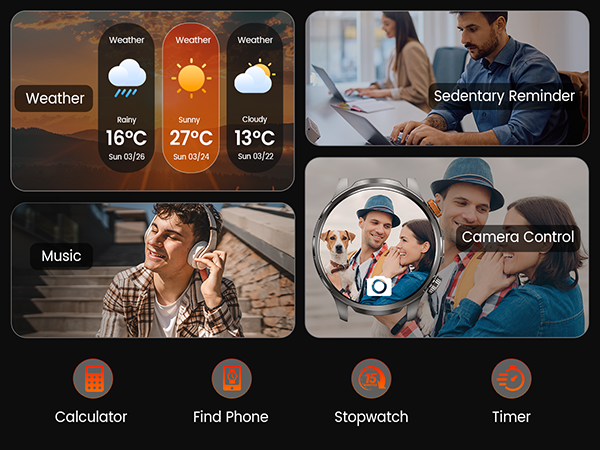 Military Smart Watches for Men Fitness Tracker Watch