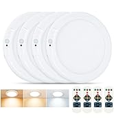 Rodalims Rechargeable Ceiling Light, No Wiring Battery Operated Ceiling Lights with Remote, Motio...