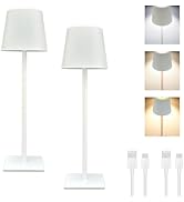 MIOBLUE 2 Rechargeable Desk Lamps, Portable LED Desk Lamps, Powered by 5200mAh Batteries, with Th...
