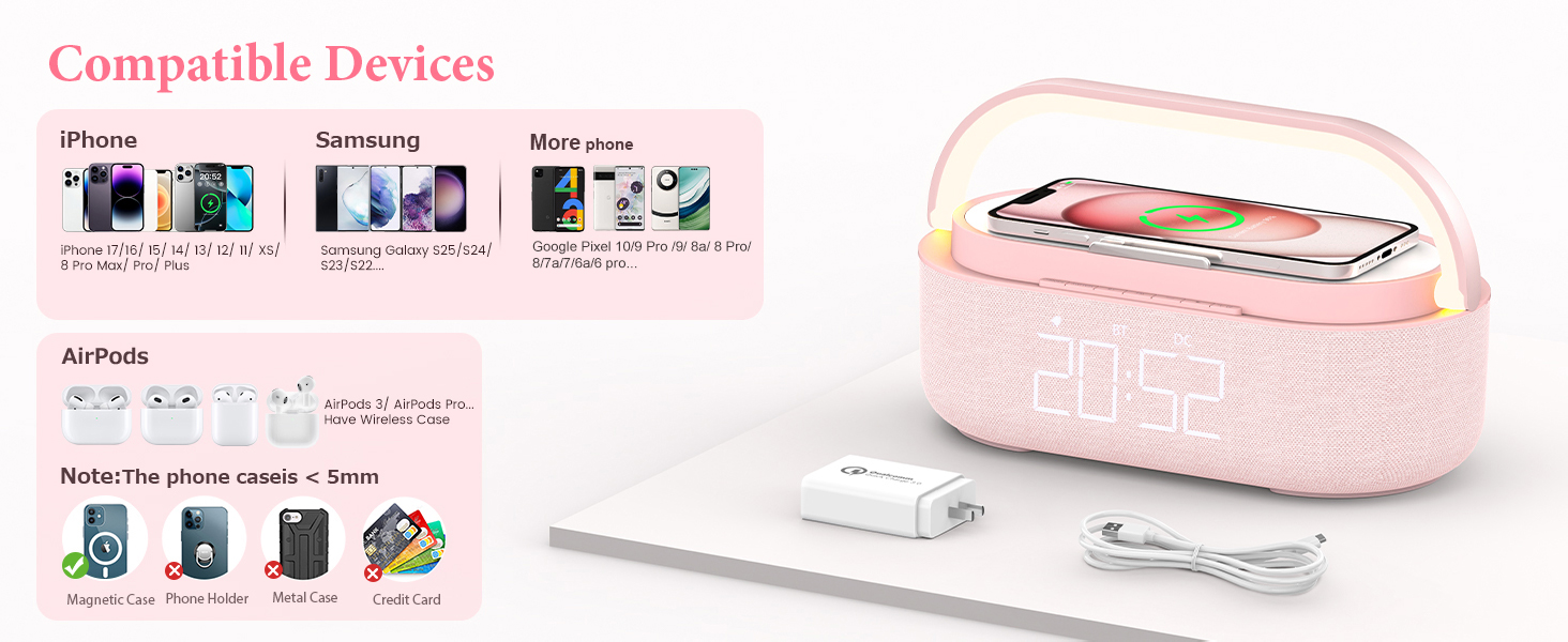 alarm clock with bluetooth speaker