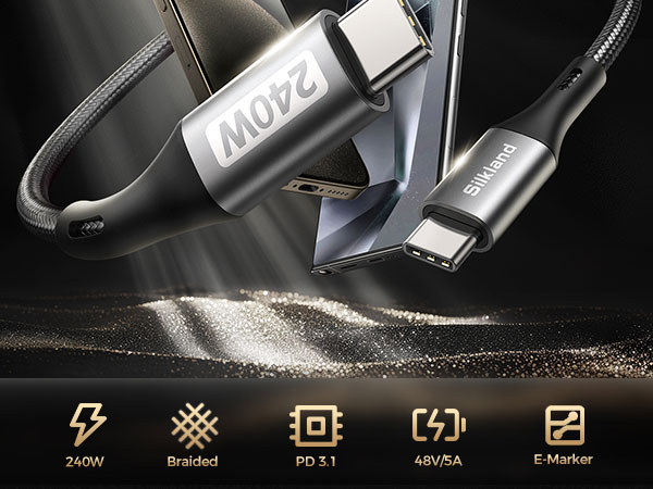 240W USB C to USB C Cable