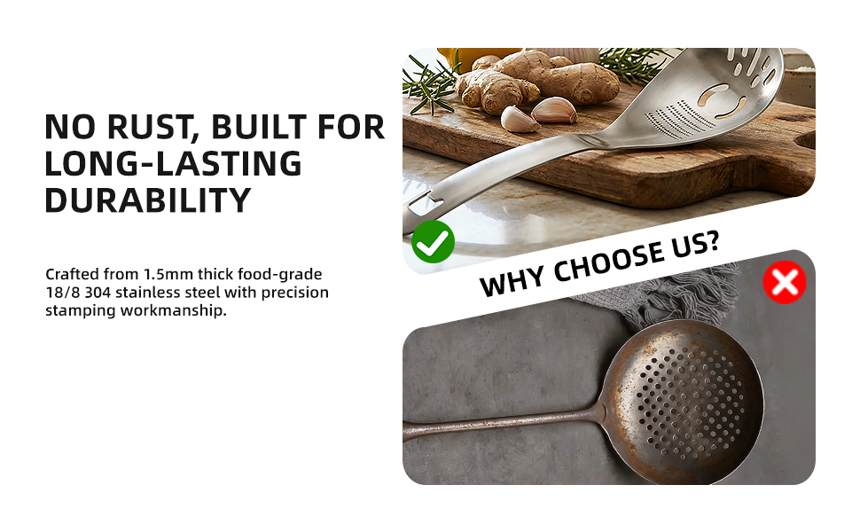 No rust,built for long-lasting durability