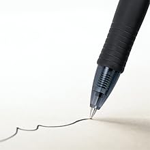 Photo shows G2 Fine pen making a beautiful line on paper