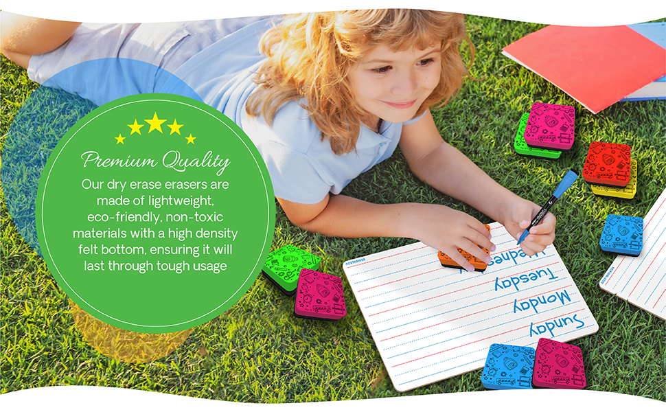 Kids dry erase erasers