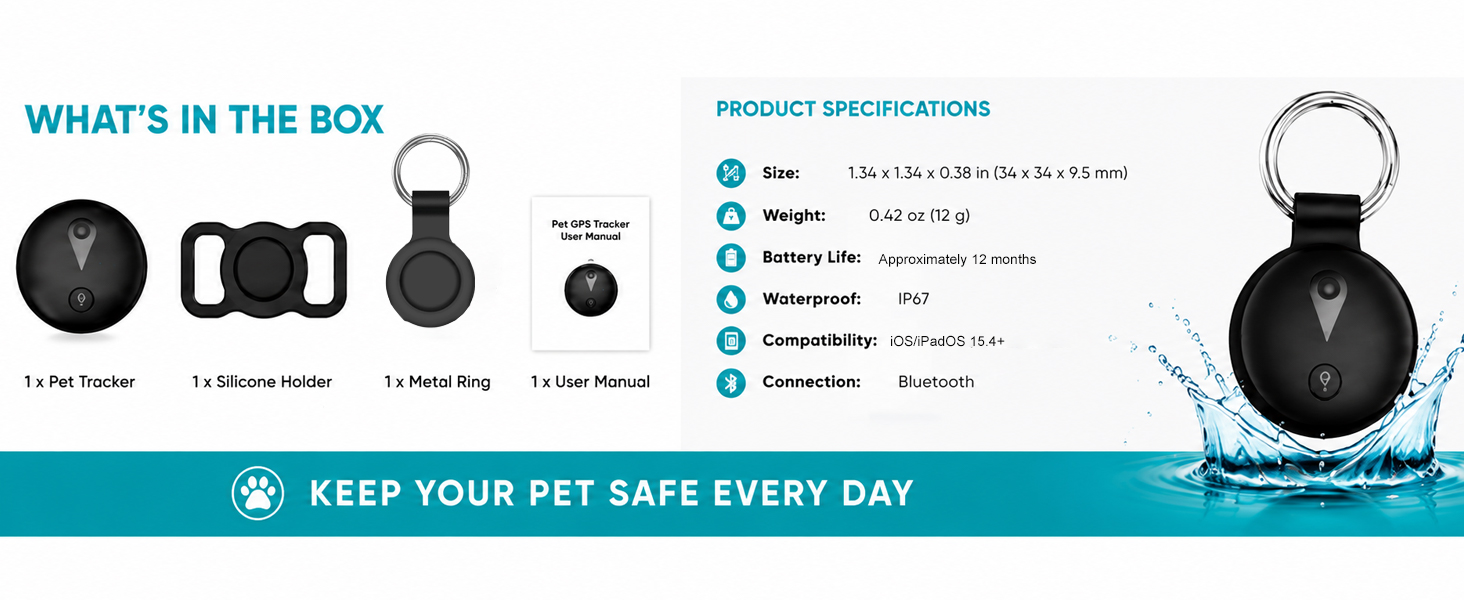 animal tracker gps pet tracker for cats long-range bluetooth tracker for pets gps cat tracker