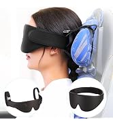 SARISUN Airplane Head Strap 3D Eye Mask, Travel Pillow Alternative for Long Flight, 360° Support ...