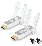 Wireless HDMI Transmitter and Receiver, 495FT/150M, 4k Decode 1080p Output, Plug &amp; Play Portable ...