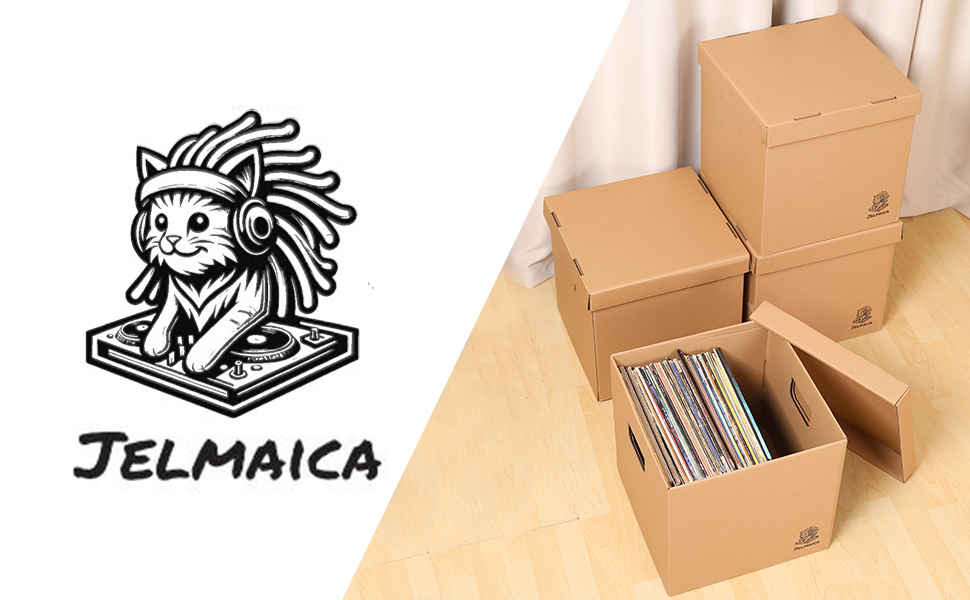Jelmaica vinyl records storage box